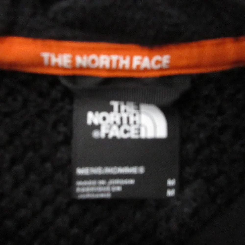 The North Face Hoodie Men Medium Tekware Fleece Quarter Zip Black Gorpcore Logo
